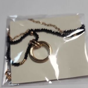 Gold and Black Necklace